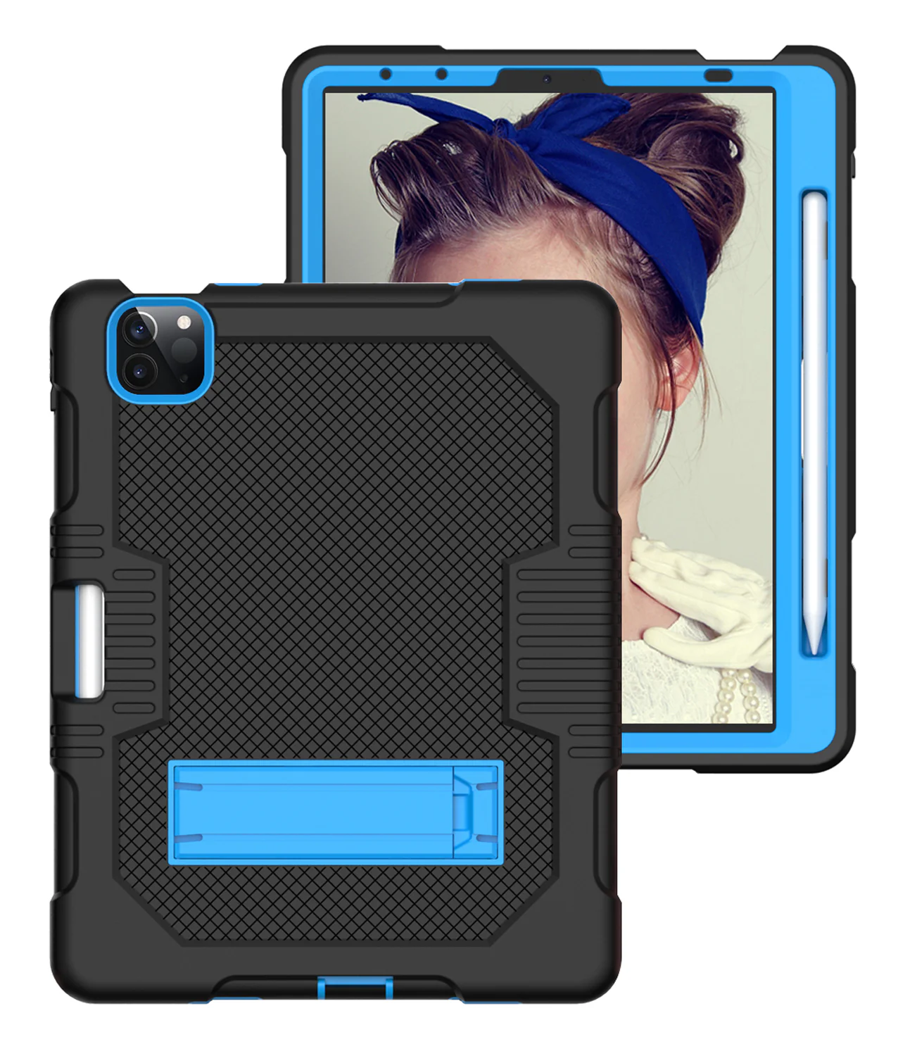Protective Rugged iPad Case for (10.9-Inch, For iPad Air 4 and 11 inch iPad Pro) - Kickstand Included - Image 4